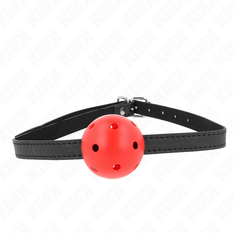 KINK - SIMPLICITY RED BREATHABLE 4.5 CM BALL GAG 62 x 1.5 CM - NOCTURNA DESIRES
