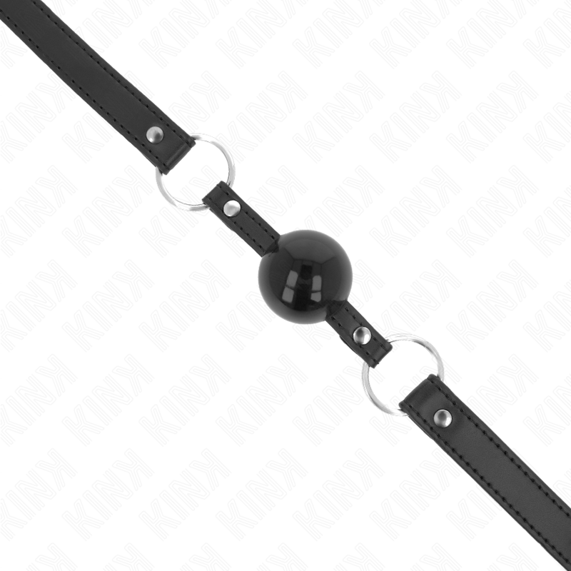 KINK - TPE BALL 4 CM GAG WITH BLACK LOCK 60 x 2 CM - NOCTURNA DESIRES