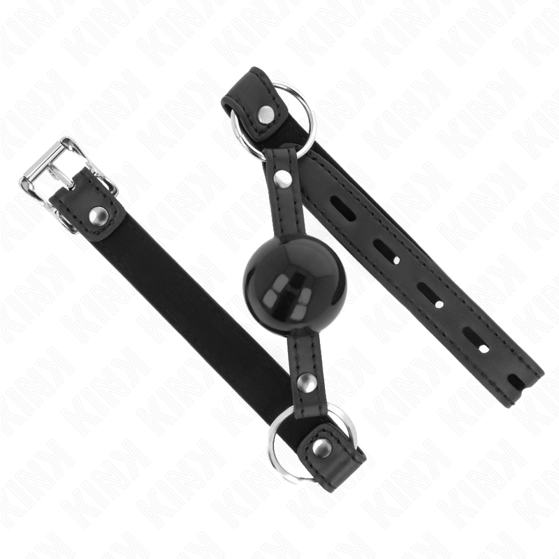KINK - TPE BALL 4 CM GAG WITH BLACK LOCK 60 x 2 CM - NOCTURNA DESIRES