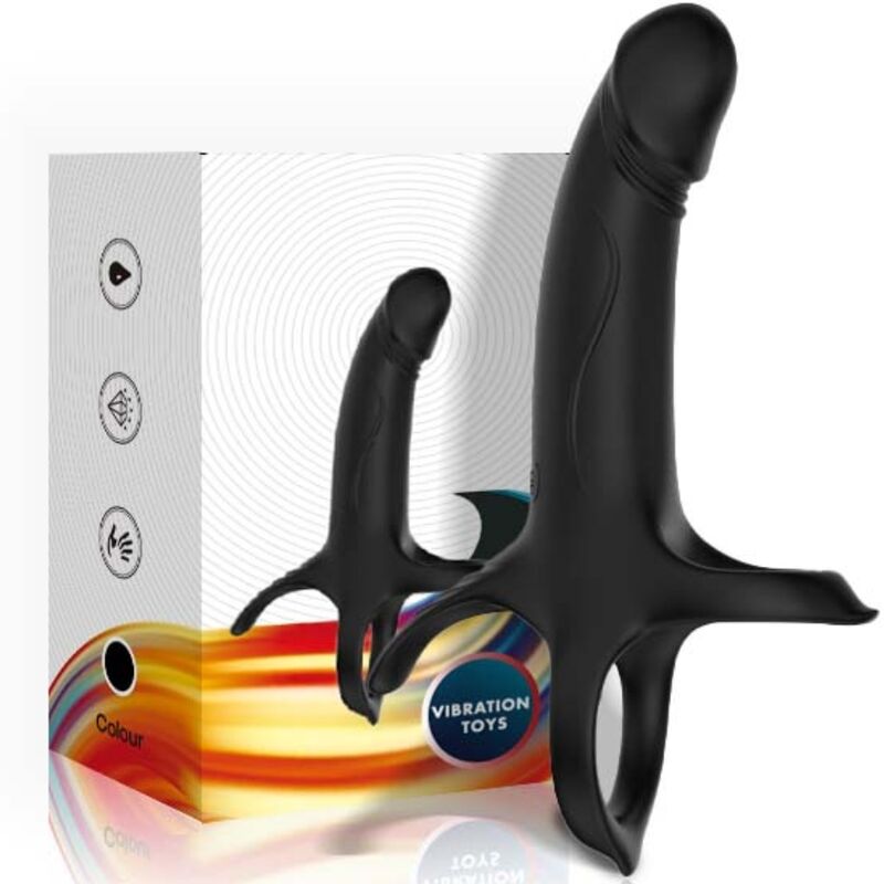 ARMONY - DILDO WITH RING & VIBRATOR BLACK - NOCTURNA DESIRES