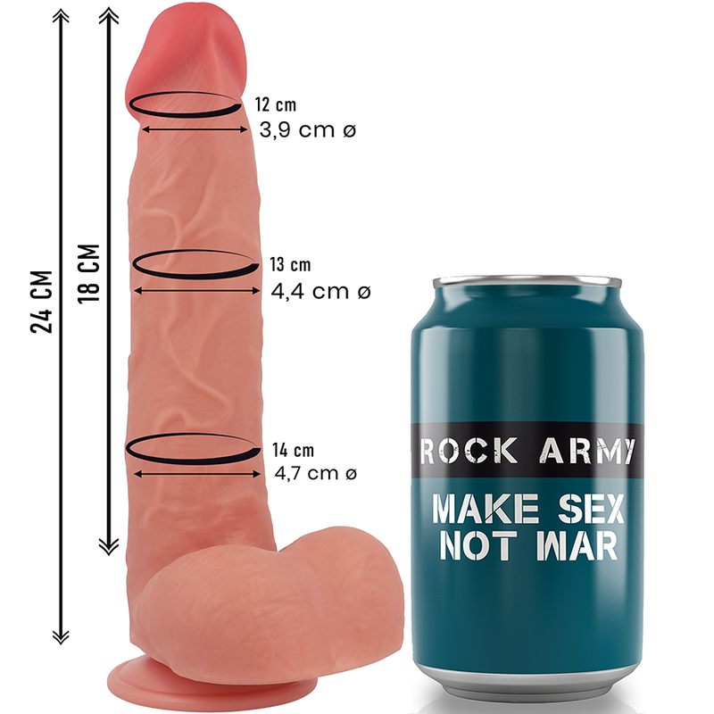 ROCKARMY - LIQUID SILICONE RAPTOR 24 CM -O- 4.4 CM - NOCTURNA DESIRES