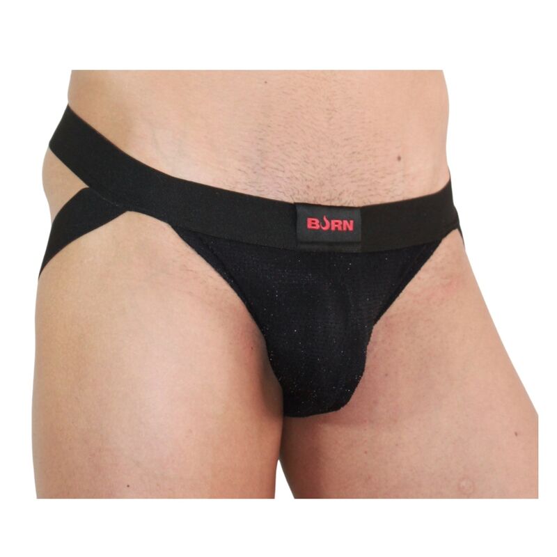 BURN - 003 JOCK SHINY BLACK S - NOCTURNA DESIRES