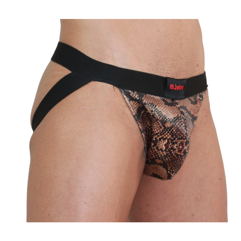BURN - 002 JOCK SNAKE BLACK M - NOCTURNA DESIRES