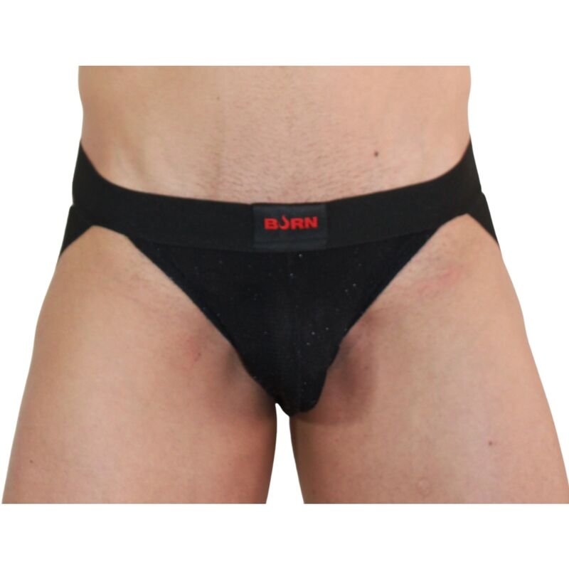 BURN - 003 JOCK SHINY BLACK L - NOCTURNA DESIRES