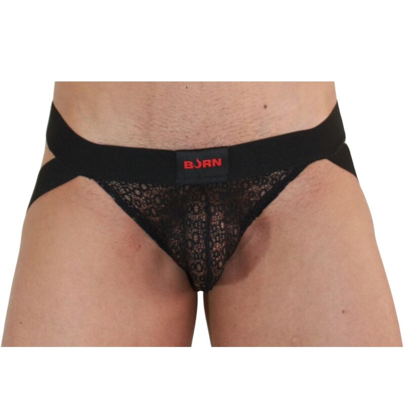 BURN - 005 JOCK LINGERIE BLACK XL - NOCTURNA DESIRES