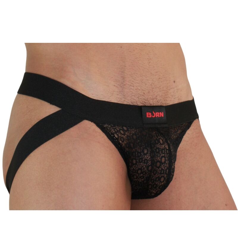 BURN - 005 JOCK LINGERIE BLACK XL - NOCTURNA DESIRES