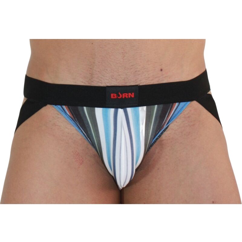 BURN - 009 JOCK MULTICOLOR / BLACK XL - NOCTURNA DESIRES