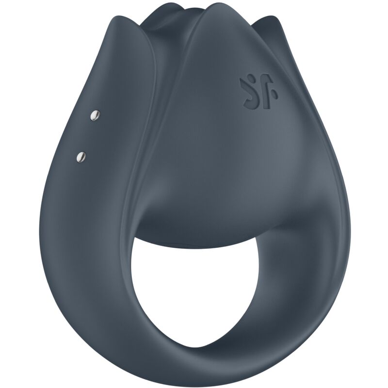 SATISFYER - PERFECT PAIR 2 MULTIVIBRATOR 2 IN 1 PENIS RING AND FINGER STIMULATOR GREY - NOCTURNA DESIRES