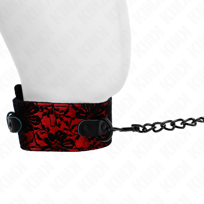 KINK - LACE NECKLACE WITH BELT WITH REAL LEATHER BELT 105 CM / 44 X 5.5 CM - NOCTURNA DESIRES