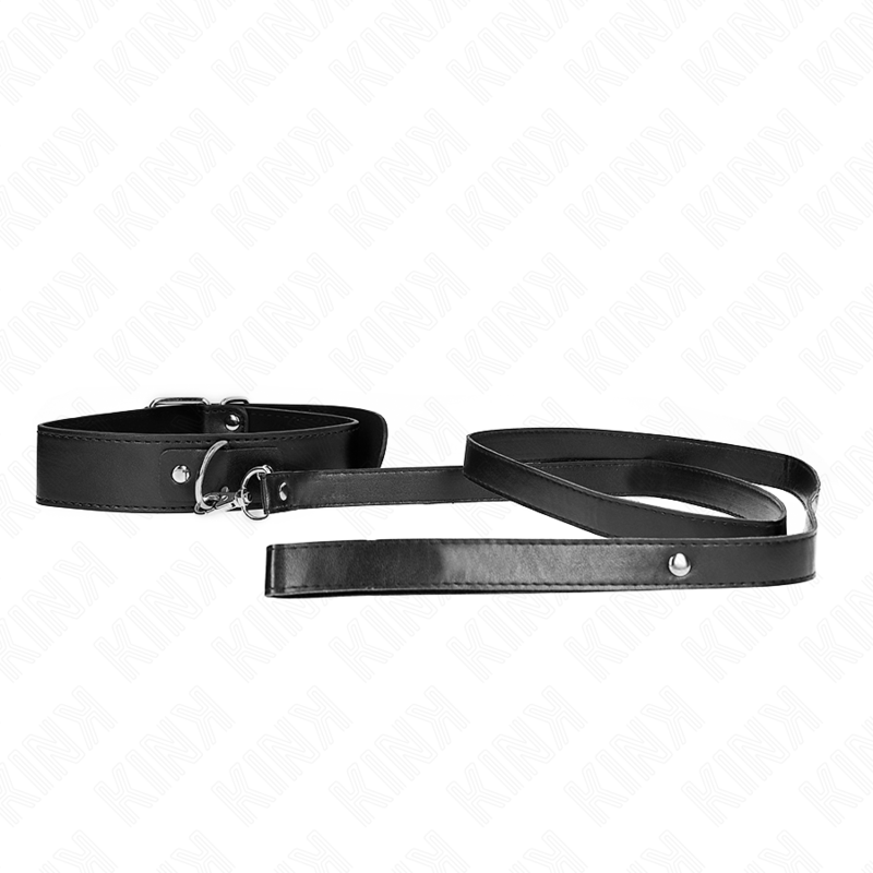 KINK - NECKLACE WITH BELT 116 CM BLACK STRAP ADJUSTABLE 32-50 CM X 8 CM - NOCTURNA DESIRES