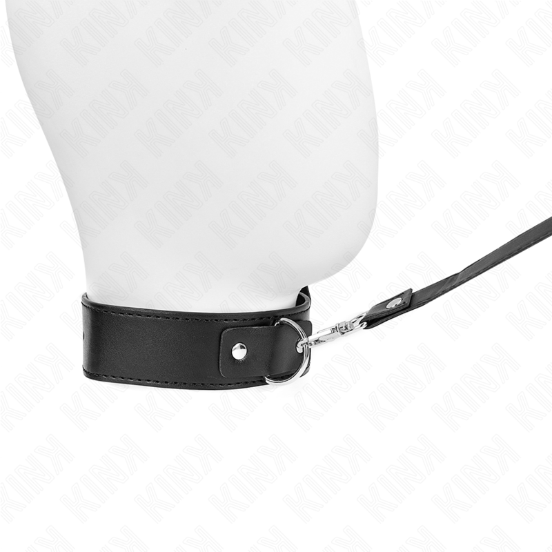 KINK - NECKLACE WITH BELT 116 CM BLACK STRAP ADJUSTABLE 32-50 CM X 8 CM - NOCTURNA DESIRES