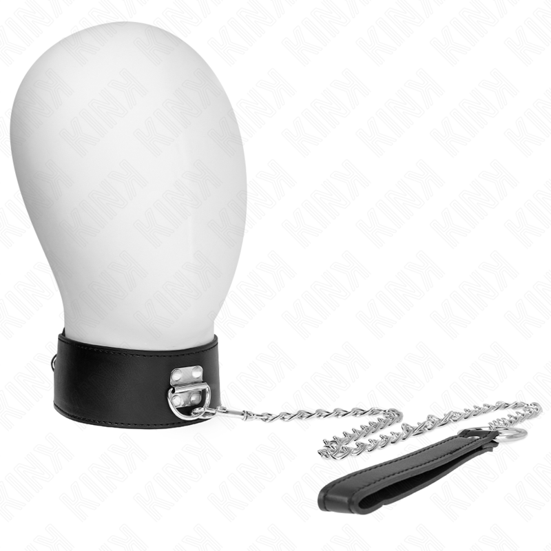 KINK - NECKLACE WITH BELT 65 CM WITH WIDE BLACK STRAP ADJUSTABLE 33.5-41 CM X 5 CM - NOCTURNA DESIRES