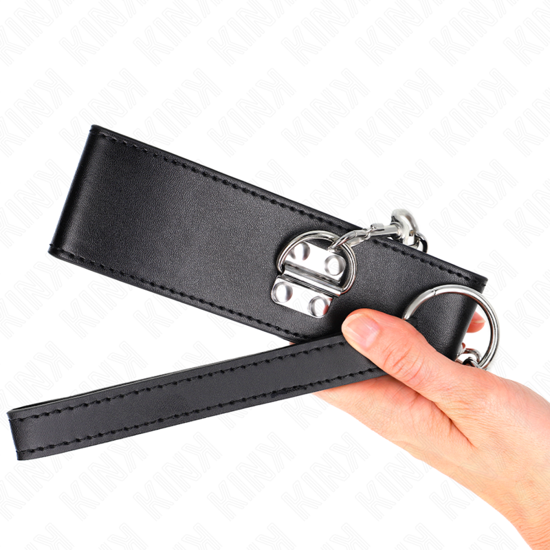 KINK - NECKLACE WITH BELT 65 CM WITH WIDE BLACK STRAP ADJUSTABLE 33.5-41 CM X 5 CM - NOCTURNA DESIRES