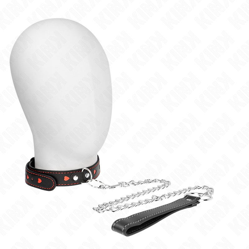 KINK - NECKLACE WITH STRAP 65 CM HEART DETAILS 52.5 X 2.5 CM - NOCTURNA DESIRES