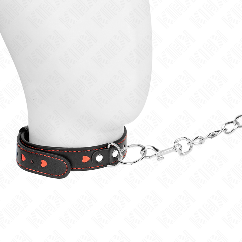 KINK - NECKLACE WITH STRAP 65 CM HEART DETAILS 52.5 X 2.5 CM - NOCTURNA DESIRES