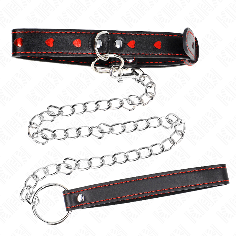 KINK - NECKLACE WITH STRAP 65 CM HEART DETAILS 52.5 X 2.5 CM - NOCTURNA DESIRES