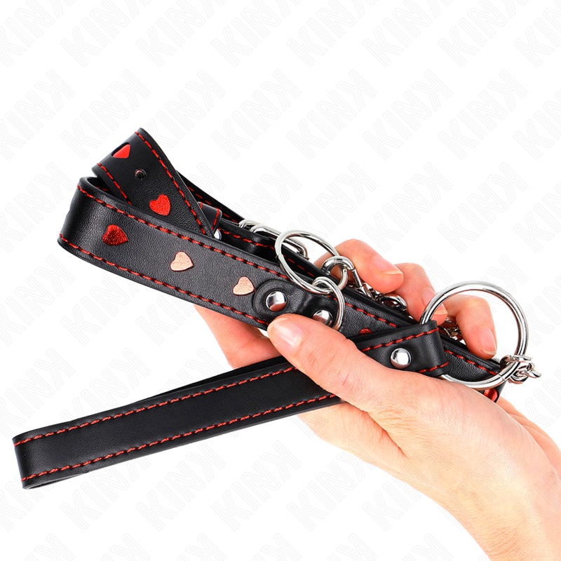 KINK - NECKLACE WITH STRAP 65 CM HEART DETAILS 52.5 X 2.5 CM - NOCTURNA DESIRES