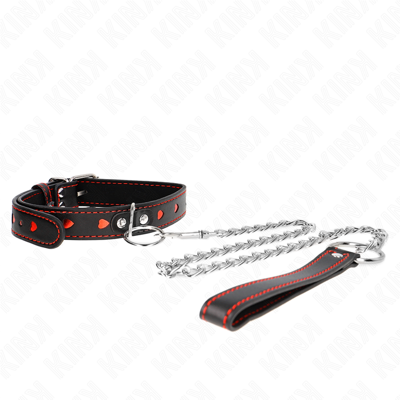 KINK - NECKLACE WITH STRAP 65 CM HEART DETAILS 52.5 X 2.5 CM - NOCTURNA DESIRES