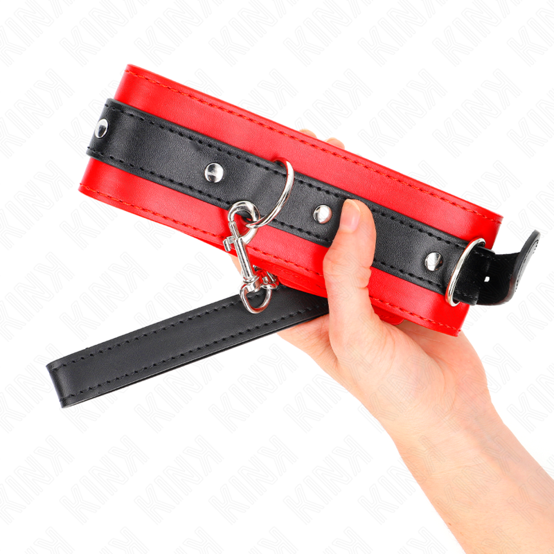 KINK - COLLAR WITH BELT 65 CM WITH STRAP RED 54 X 4.5 CM - NOCTURNA DESIRES