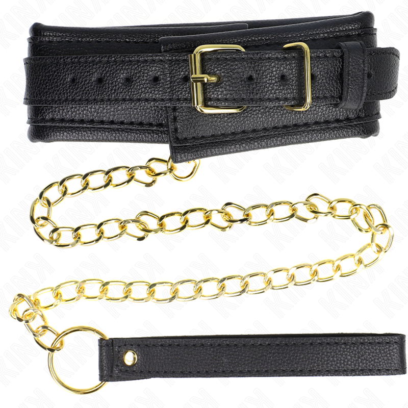 KINK - NECKLACE WITH SPONGE IMITATION LEATHER STRAP MODEL 1 ADJUSTABLE 37-54 CM X 3 CM - NOCTURNA DESIRES