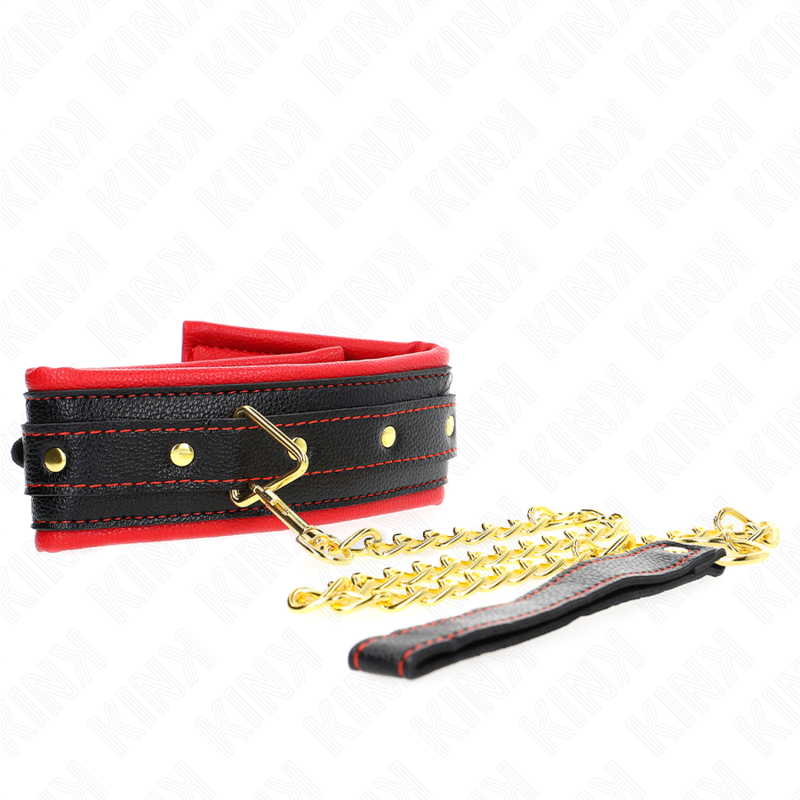 KINK - NECKLACE WITH SPONGE IMITATION LEATHER STRAP MODEL 2 ADJUSTABLE 37-54 CM X 3 CM - NOCTURNA DESIRES