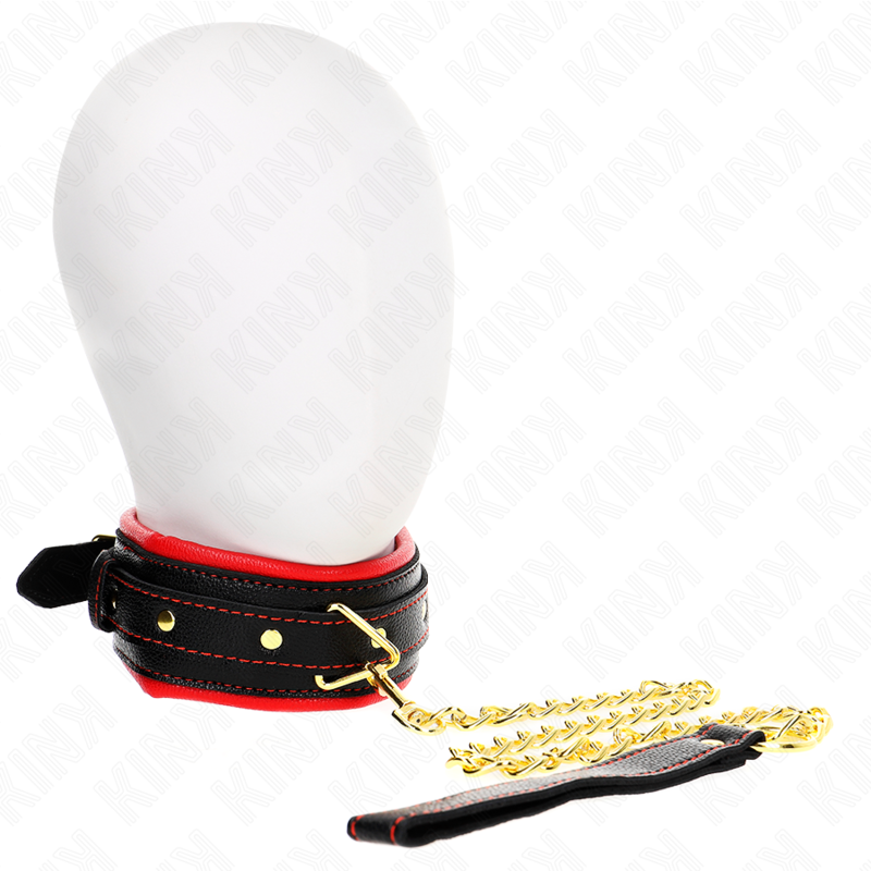 KINK - NECKLACE WITH SPONGE IMITATION LEATHER STRAP MODEL 2 ADJUSTABLE 37-54 CM X 3 CM - NOCTURNA DESIRES