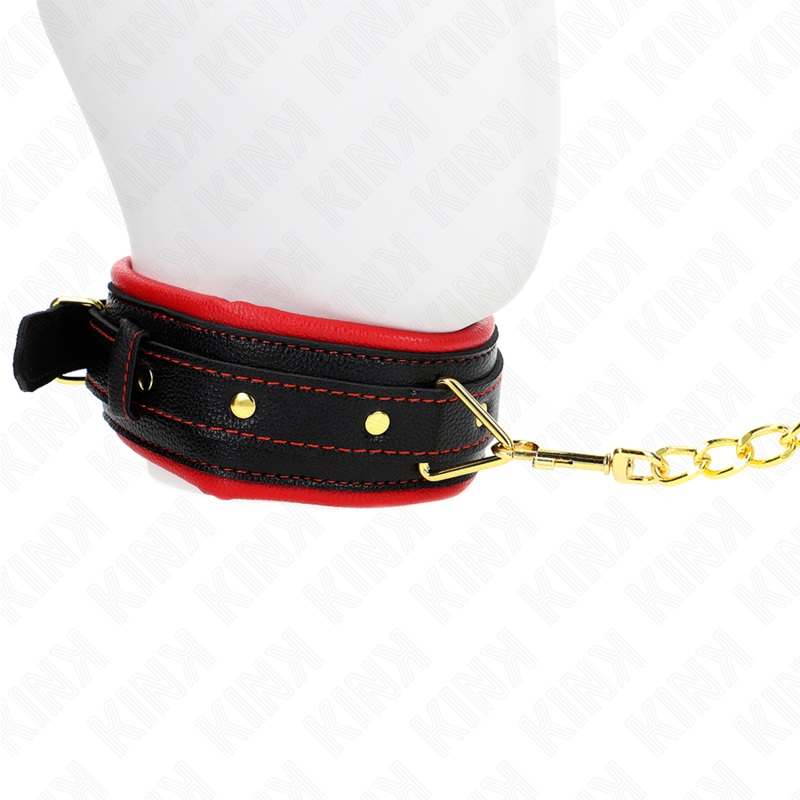 KINK - NECKLACE WITH SPONGE IMITATION LEATHER STRAP MODEL 2 ADJUSTABLE 37-54 CM X 3 CM - NOCTURNA DESIRES