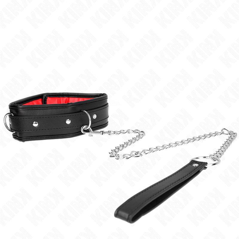 KINK - NECKLACE WITH SPONGE IMITATION LEATHER STRAP MODEL 3 ADJUSTABLE 37-54 CM X 3 CM - NOCTURNA DESIRES