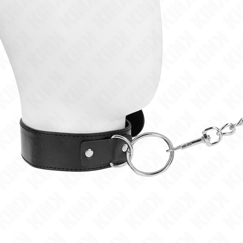 KINK - BASIC MODEL COLLAR WITH LEASH MODEL 4 ADJUSTABLE 36-43 CM - NOCTURNA DESIRES