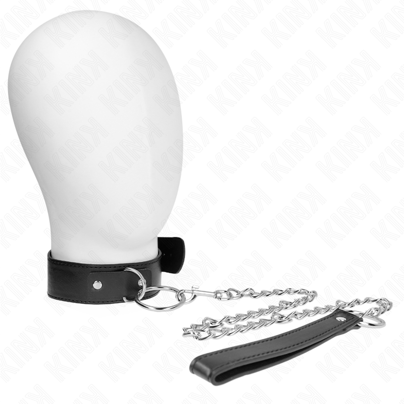 KINK - BASIC MODEL COLLAR WITH LEASH MODEL 4 ADJUSTABLE 36-43 CM - NOCTURNA DESIRES