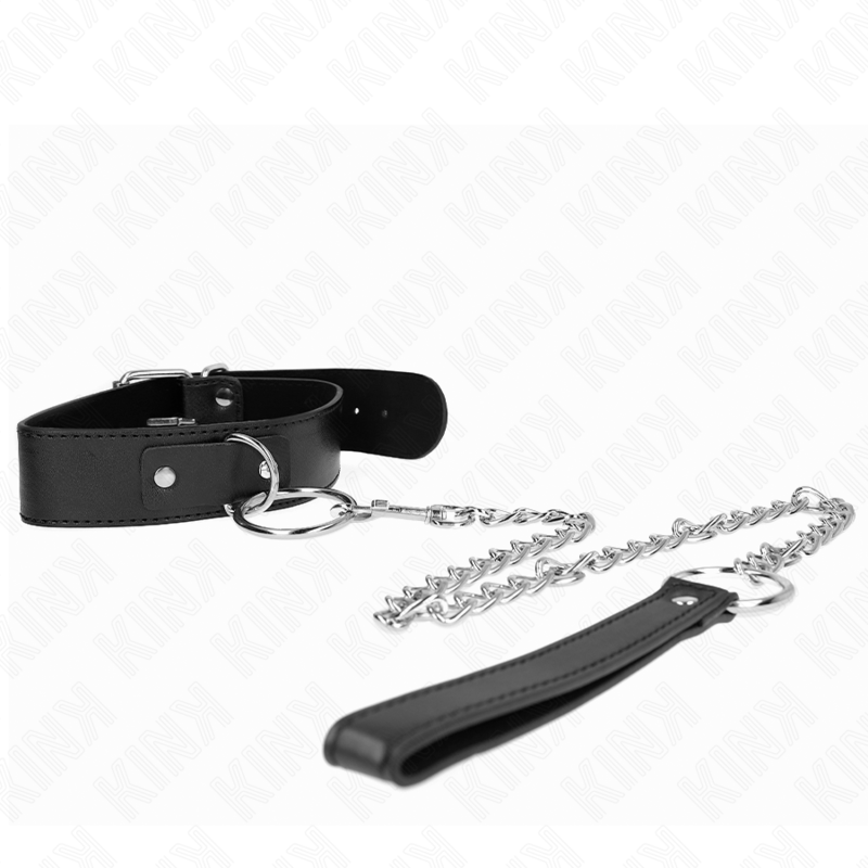 KINK - BASIC MODEL COLLAR WITH LEASH MODEL 4 ADJUSTABLE 36-43 CM - NOCTURNA DESIRES