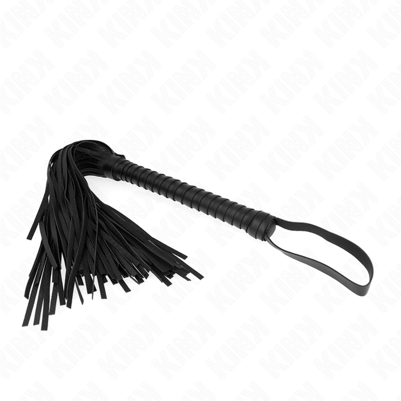 KINK - WHIP WITH BLACK TEXTURED HANDLE 48.5 CM - NOCTURNA DESIRES