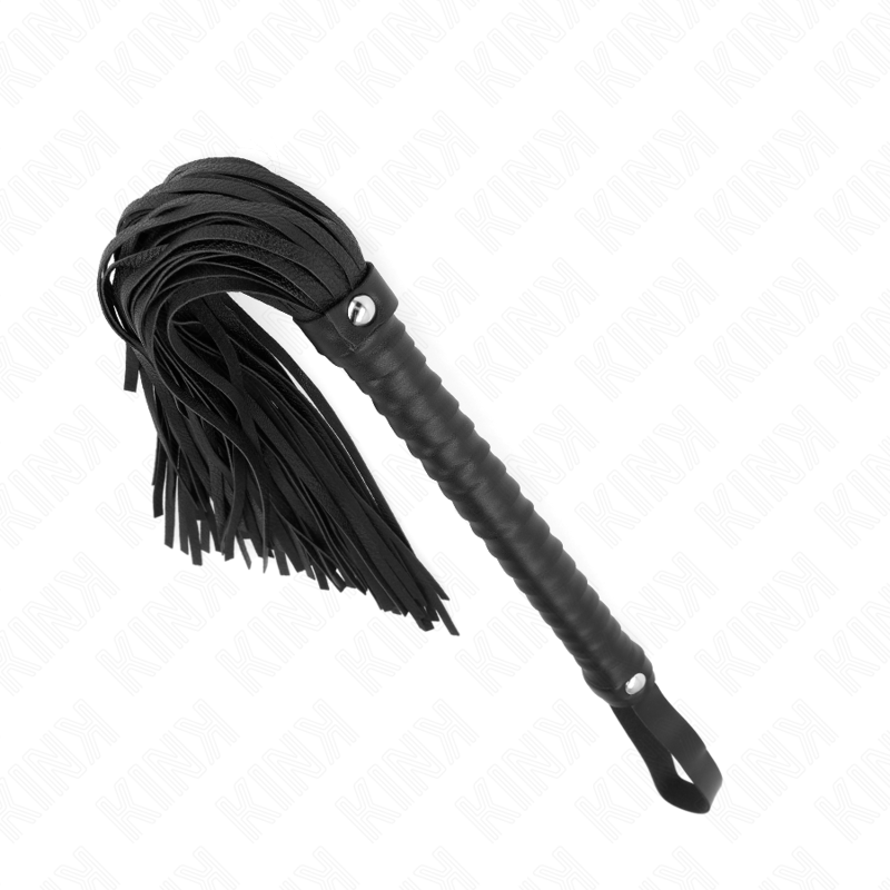 KINK - WHIP WITH BLACK TEXTURED HANDLE 48.5 CM - NOCTURNA DESIRES