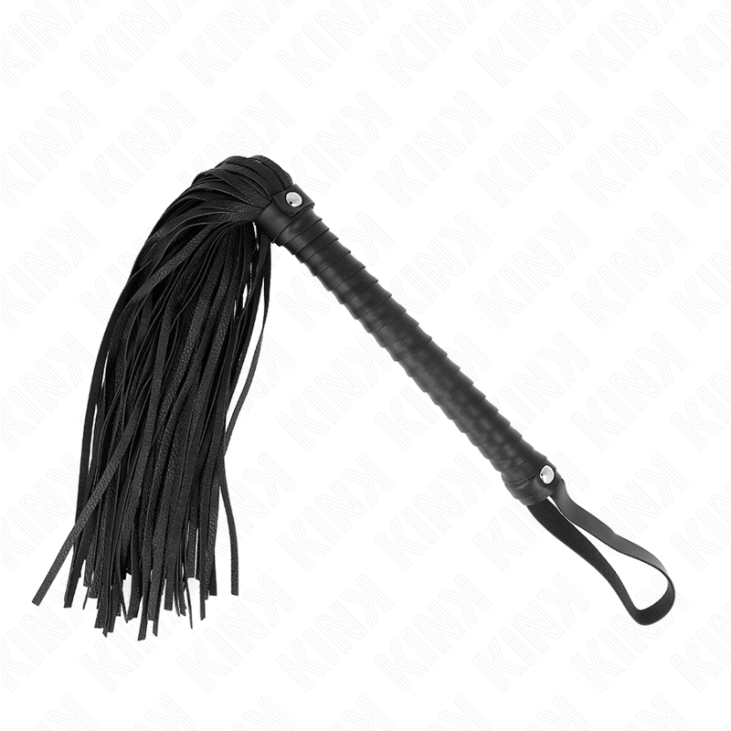 KINK - WHIP WITH BLACK TEXTURED HANDLE 48.5 CM - NOCTURNA DESIRES