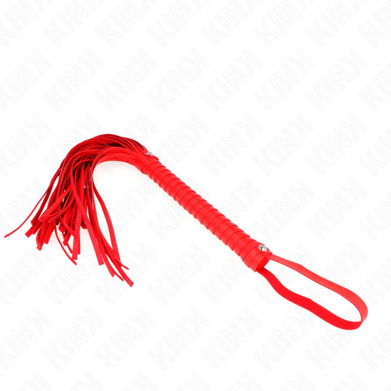 KINK - WHIP WITH RED TEXTURED HANDLE 48.5 CM - NOCTURNA DESIRES