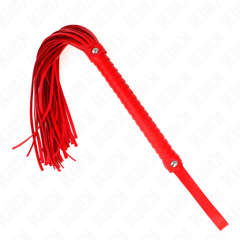 KINK - WHIP WITH RED TEXTURED HANDLE 48.5 CM - NOCTURNA DESIRES