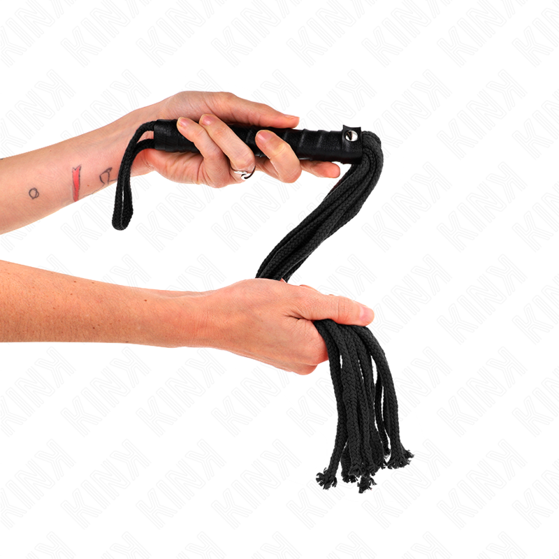 KINK - BLACK ROPE WHIP 56 CM - NOCTURNA DESIRES