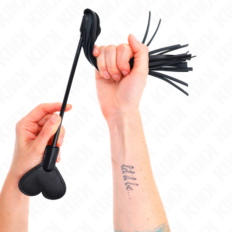 KINK - RANGE WHIP WITH HEART PANDEL 35 CM - NOCTURNA DESIRES