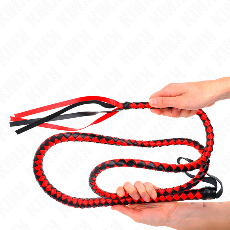 KINK - RED LONG SNAKE WHIP 210 CM - NOCTURNA DESIRES