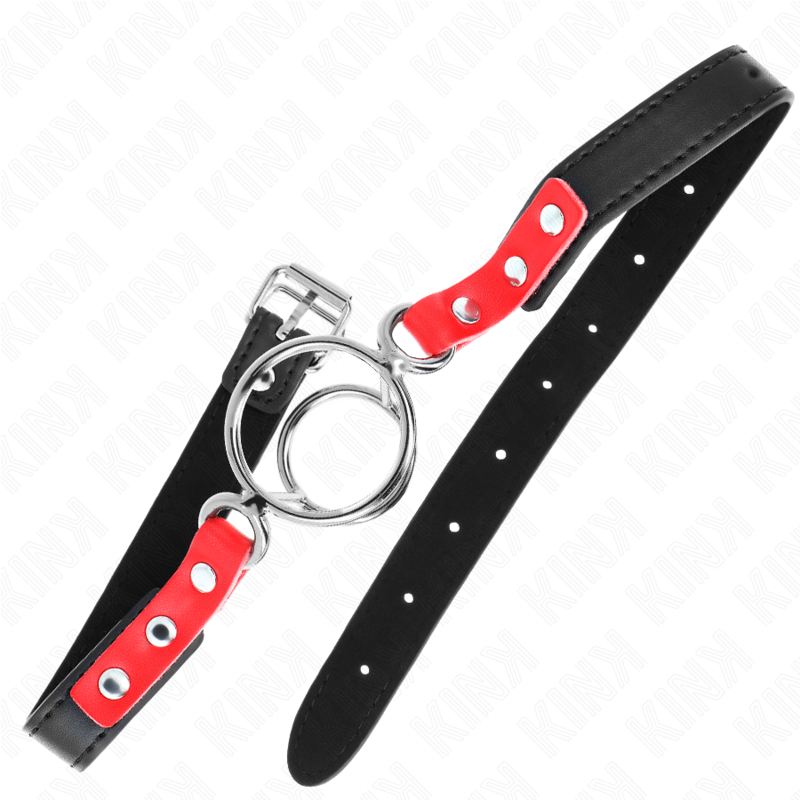 KINK - GAG WITH MULTIPLE O-RINGS 4 / 4.8 CM RED 38 X 56 CM - NOCTURNA DESIRES