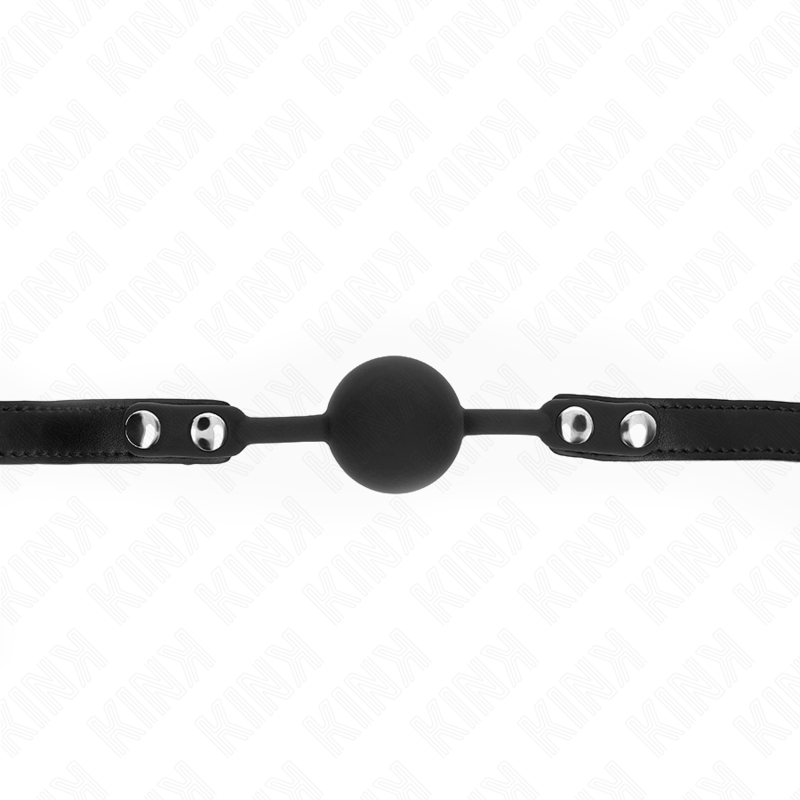 KINK - MODEL 1 SILICONE BALL 4 CM GAG WITH LOCK 60 x 2 CM - NOCTURNA DESIRES