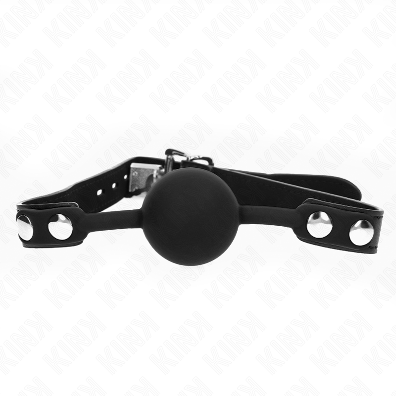 KINK - MODEL 1 SILICONE BALL 4 CM GAG WITH LOCK 60 x 2 CM - NOCTURNA DESIRES