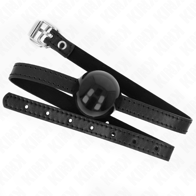 KINK - BLACK SINGLE SOLID BALL 4 CM GAG 65 x 1.5 CM - NOCTURNA DESIRES