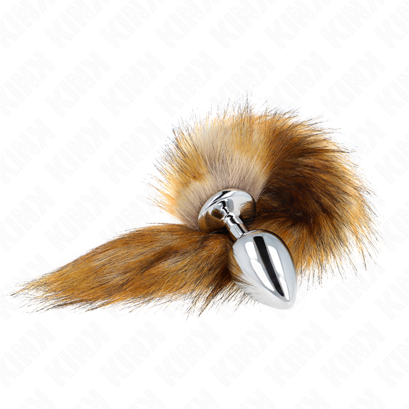 KINK - ANAL PLUG SIZE L 10 X 4 CM WITH SYNTHETIC TAIL 40 CM BROWN - NOCTURNA DESIRES