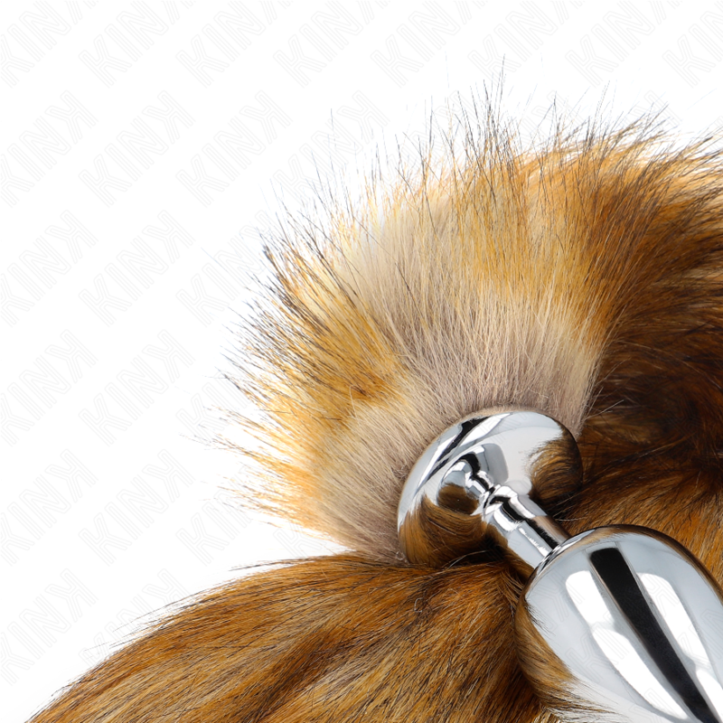 KINK - ANAL PLUG SIZE L 10 X 4 CM WITH SYNTHETIC TAIL 40 CM BROWN - NOCTURNA DESIRES