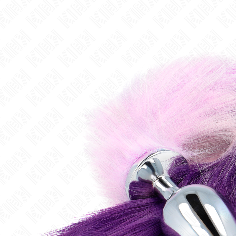KINK - ANAL PLUG SIZE L 10 X 4 CM WITH SYNTHETIC TAIL 40 CM PURPLE - NOCTURNA DESIRES