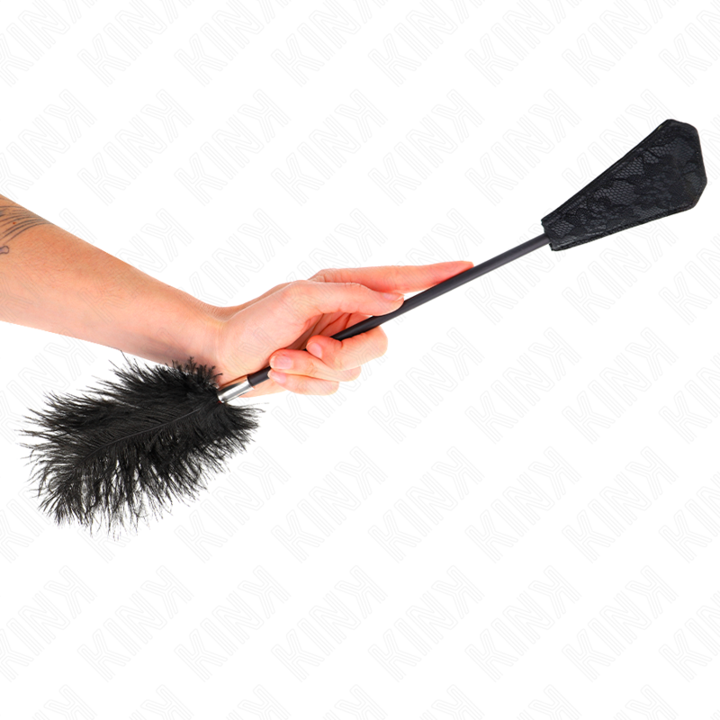 KINK - OSTRICH FEATHERS FOR TICKLE WITH LACE PALLET 56 CM - NOCTURNA DESIRES