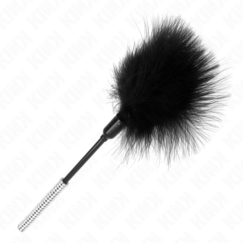 KINK - TICKLE FEATHERS WITH RHINESTONE HANDLE 27 CM - NOCTURNA DESIRES