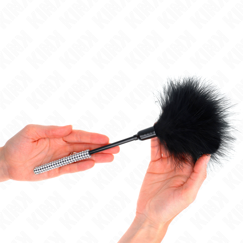 KINK - TICKLE FEATHERS WITH RHINESTONE HANDLE 27 CM - NOCTURNA DESIRES