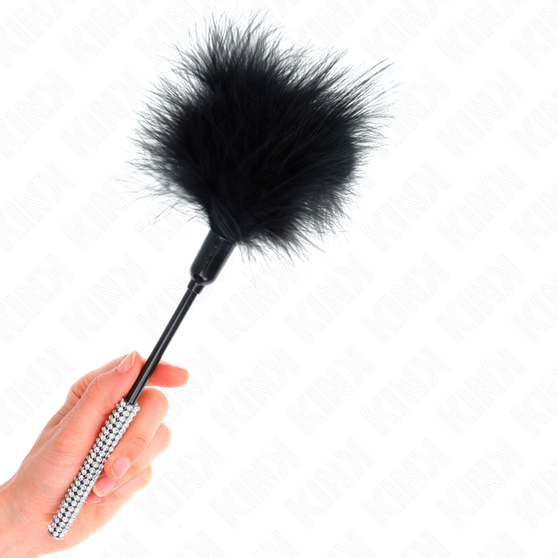 KINK - TICKLE FEATHERS WITH RHINESTONE HANDLE 27 CM - NOCTURNA DESIRES